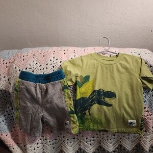 Dinosaur Adventure Kids Set - Olive and Gray